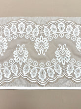 Dantela Bordura Dubla Chantilly Ivory - Cupon 3 m