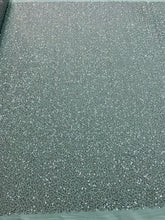 Dantela Couture Zöld Poros Általános Minta, Gyöngyökkel és Flitterekkel