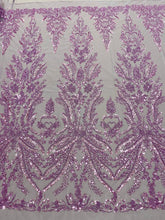 Dantela Couture Pudra cu Model Floral, cu Margele si Paiete