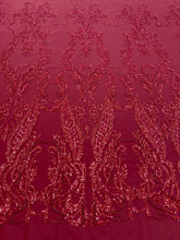 Dantela Couture Bordeaux geometriai mintával, gyöngyökkel és flitterekkel