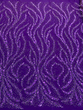 Dantela Couture Sötétlila Gyöngyökkel, Gyöngyökkel és Flitterekkel