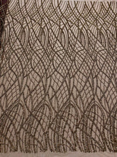 Dantela Couture Antik Arany Lineáris Mintával, Gyöngyökkel és Flitterekkel