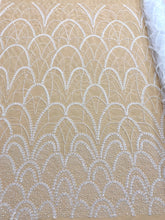 Dantela Couture Diamond cu Model Geometric, cu Perle, Margele si Paiete