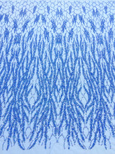 Dantela Couture Égkék gyöngyökkel, gyöngyökkel és flitterekkel