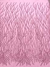 Rózsaszín Couture Csipke Gyöngyökkel és Flitterekkel