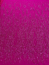 Dantela Couture Fucsia gyöngysorokkal, gyöngyökkel és flitterekkel