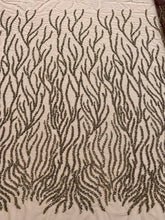 Dantela Couture Antik Arany Lineáris Mintával, Gyöngyökkel és Flitterekkel