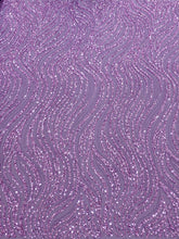 Dantela Couture Pudra cu Model Liniar, cu Margele si Paiete