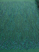 Dantela Couture Smaragdzöld gyöngyökkel, gyöngyökkel és flitterekkel