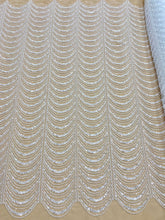 Dantela Couture Diamond Model Geometric, cu Perle, Margele si Paiete