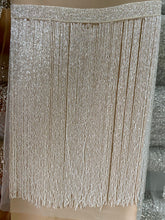 Ivory üveggyöngy bojtok - 40 cm hosszú