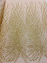 Arany Couture Csipke Gyöngyökkel és Flitterekkel