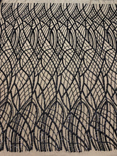 Dantela Couture Neagra cu Model Liniar, cu Margele si Paiete