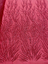 Dantela Couture Korallrózsaszín Gyöngyökkel és Flitterekkel