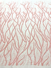 Dantela Couture Roz Somon cu Siraguri, cu Margele si Paiete