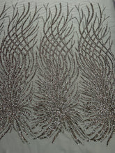 Csipke Couture Antracit Szürke Gyöngyökkel, Gyöngyökkel és Flitterekkel