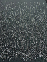 Csipke Couture Antracit Szürke Gyöngyökkel, Gyöngyökkel és Flitterekkel