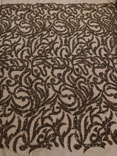 Dantela Couture Antik Arany Geometriai Mintával, Gyöngyökkel és Flitterekkel