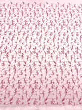 Dantela Couture Roz cu Perle, Margele si Paiete