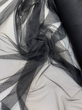 Fekete elasztikus tüll - 1,5 m szélesség