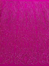 Dantela Couture Fucsia gyöngyökkel, gyöngyökkel és flitterekkel