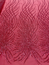 Dantela Couture Korallrózsaszín Gyöngyökkel és Flitterekkel