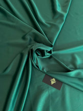 Prémium zöld smaragd elasztikus taft