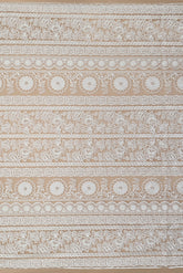 Dantela cu Model Floral, cu Cristale, Perle Sidefate si Paiete