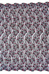 Dantela Neagra cu Model Liniar, cu Perle, Paiete, Margele si Flori 3D