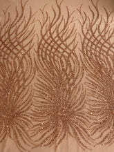 Dantela Couture Arany Rose gyöngyökkel és flitterekkel