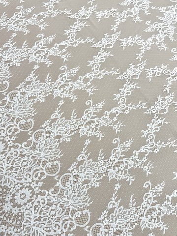 Dantela Chantilly Ivory - Cupon 3 m