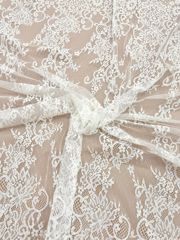 Dantela Chantilly Ivory - Cupon 3 m