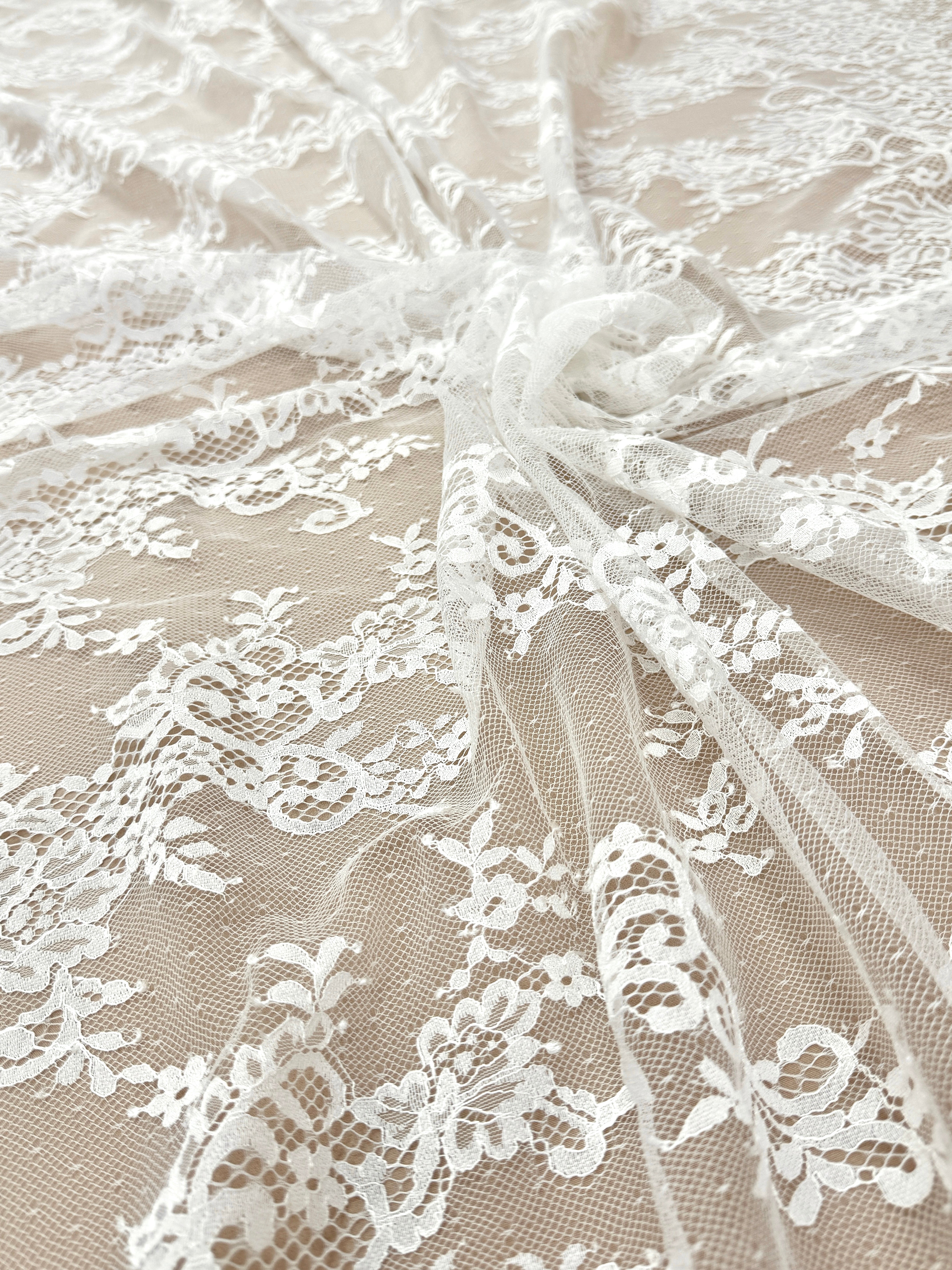 Dantela Chantilly Ivory - Cupon 3 m