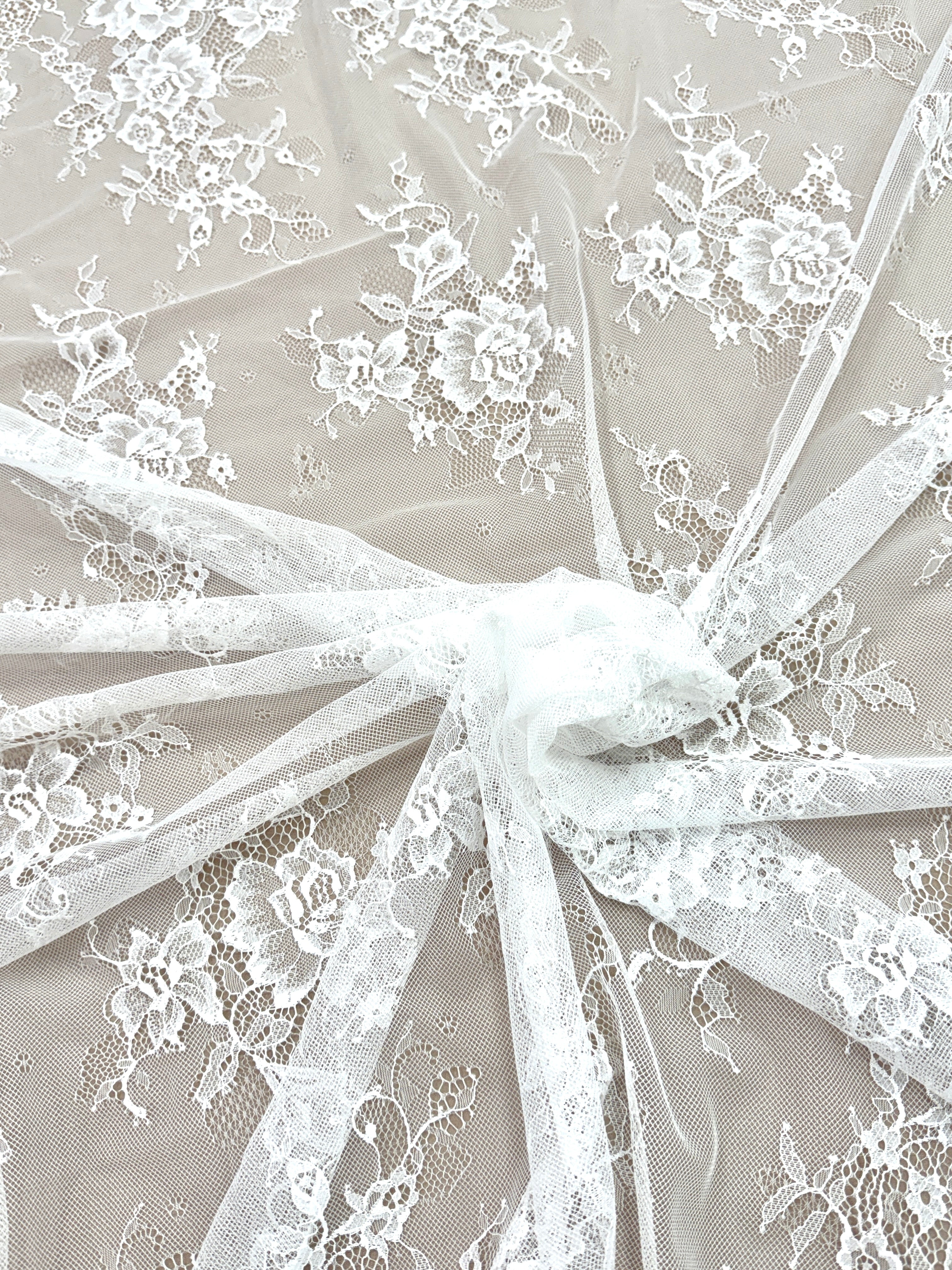 Dantela Chantilly Ivory - Cupon 3 m