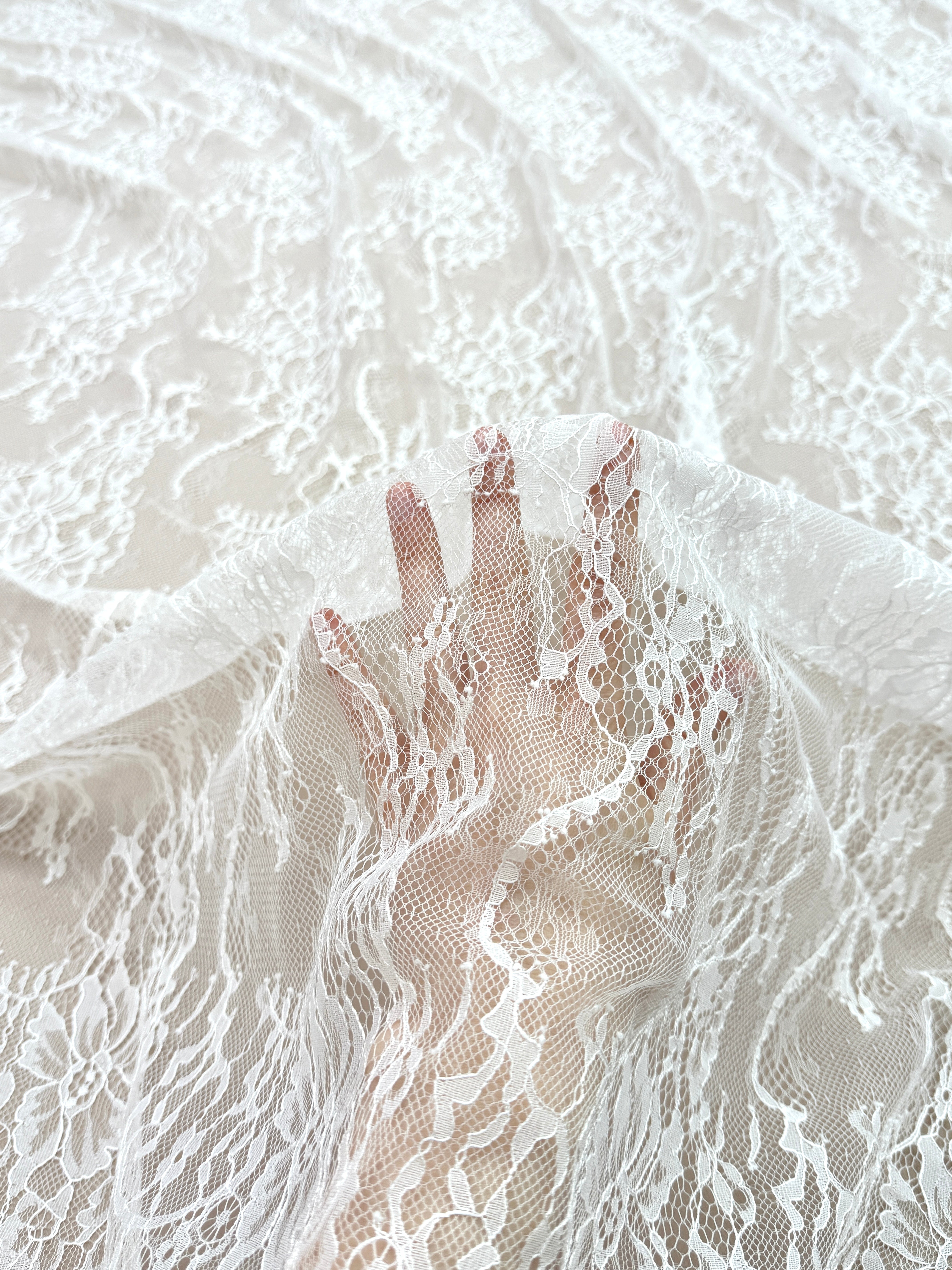 Dantela Chantilly Ivory - Cupon 3 m