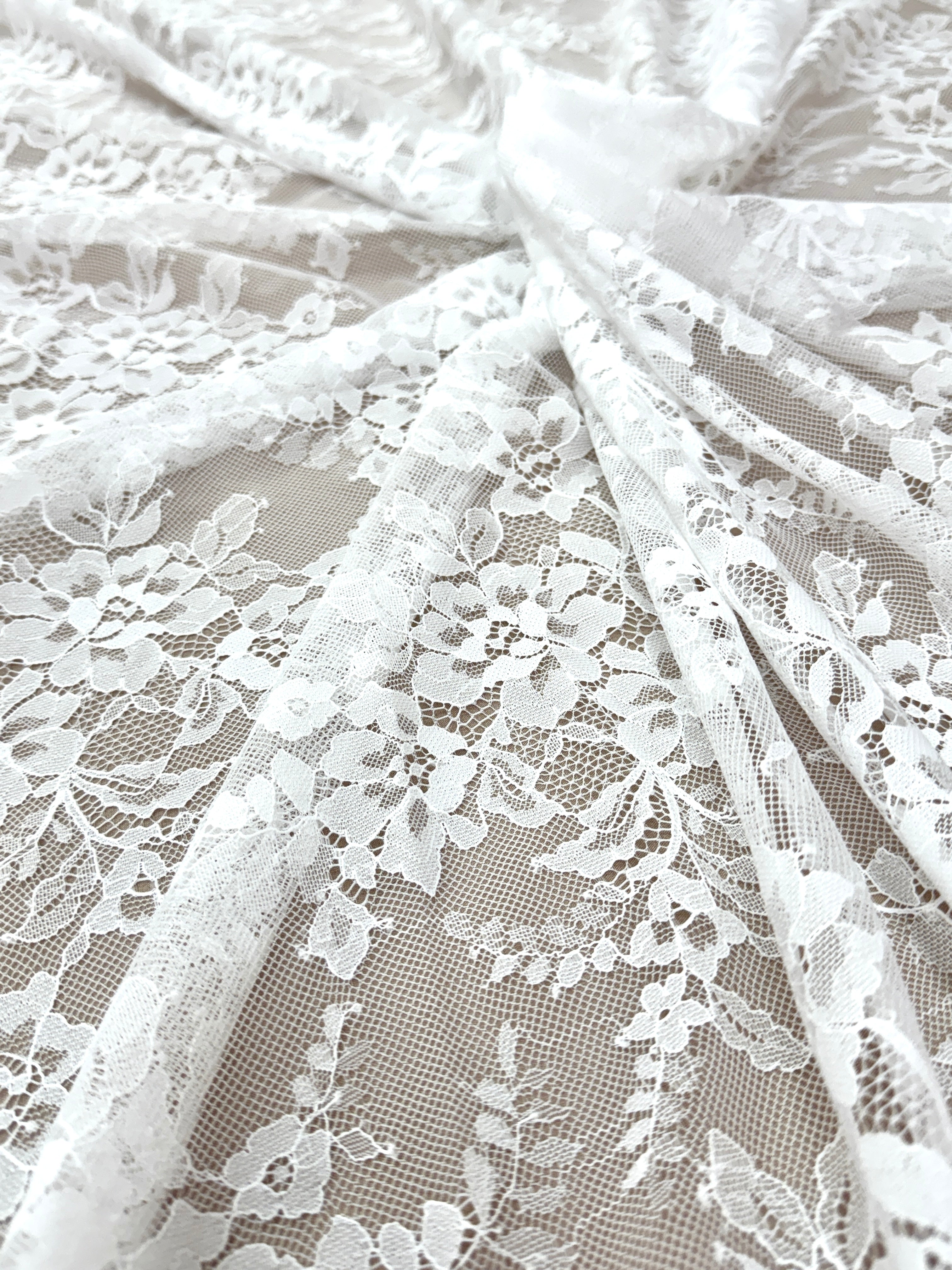 Dantela Chantilly Ivory - Cupon 3 m