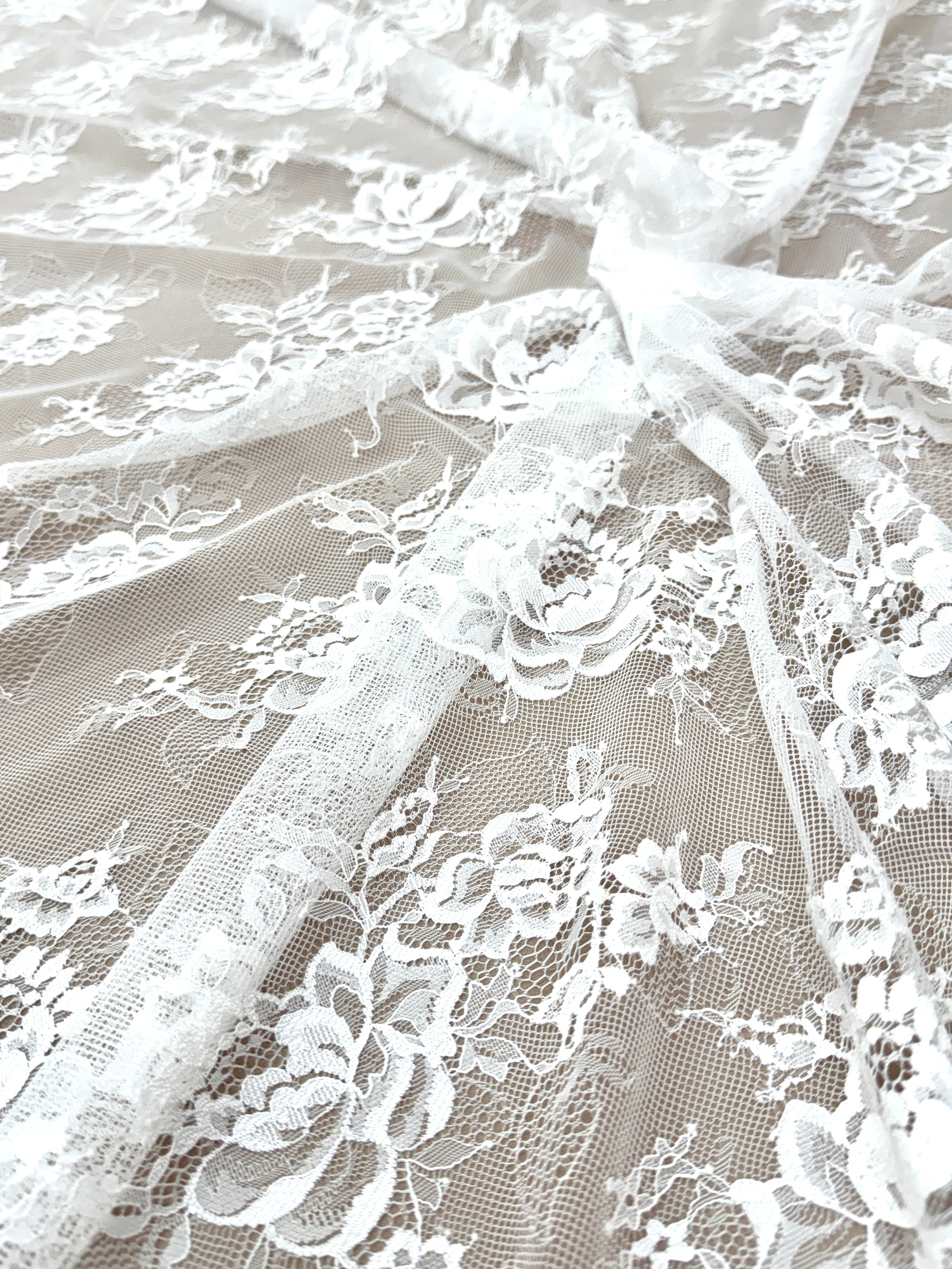 Dantela Chantilly Ivory - Cupon 3 m