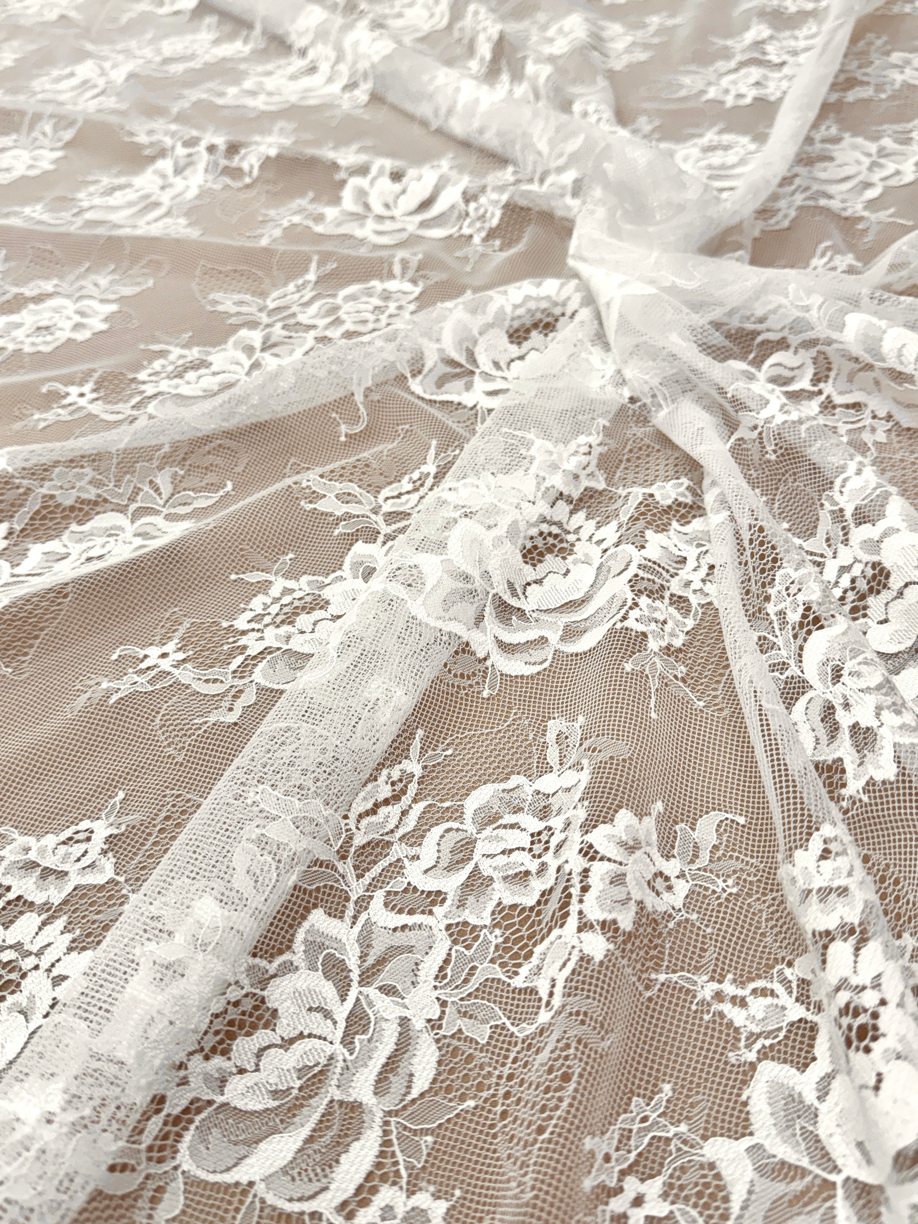 Dantela Chantilly Ivory - Cupon 3 m