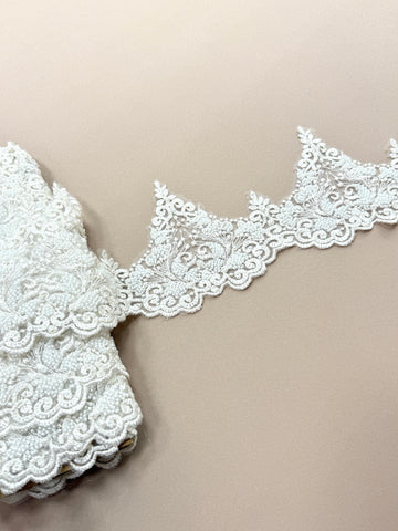 Dantela Bordura cu Perle, Margele si Paiete