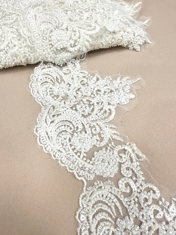 Brau Ivory cu Margele, Perle Si Paiete