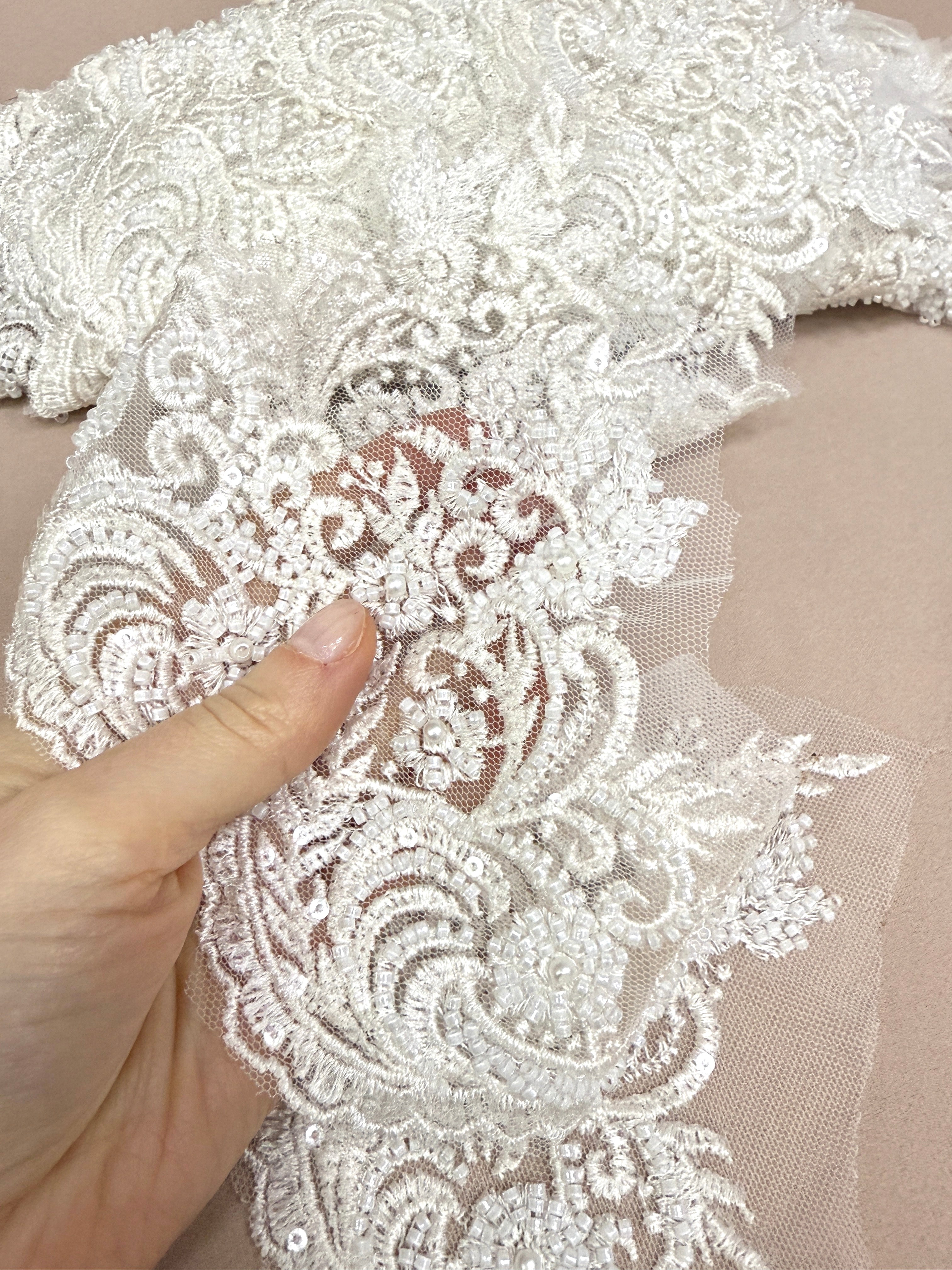 Brau Ivory cu Margele, Perle Si Paiete