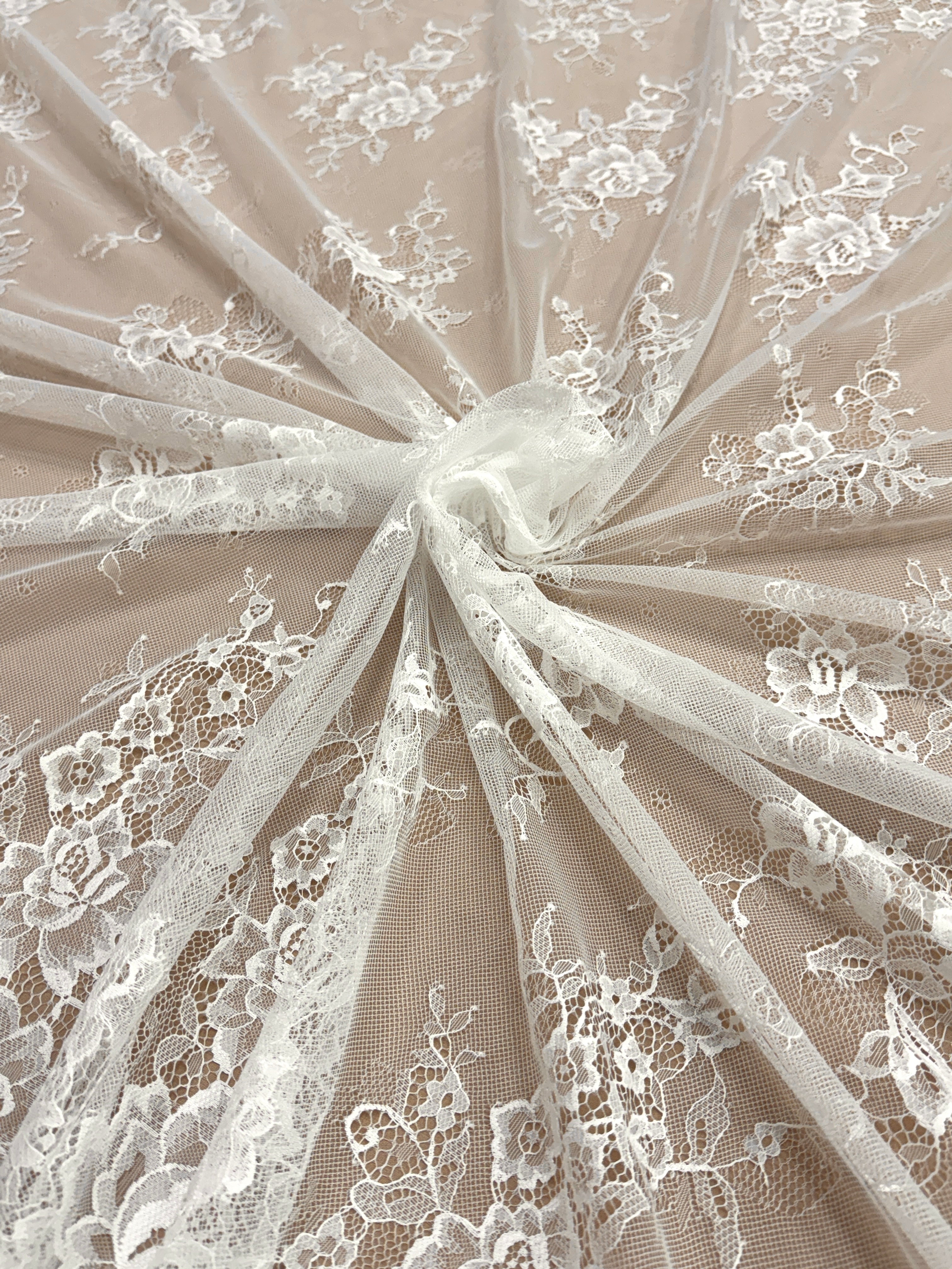 Dantela Chantilly Ivory - Cupon 3 m