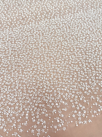 Dantela Couture Ivory in Degrade, cu Perle, Margele si Paiete
