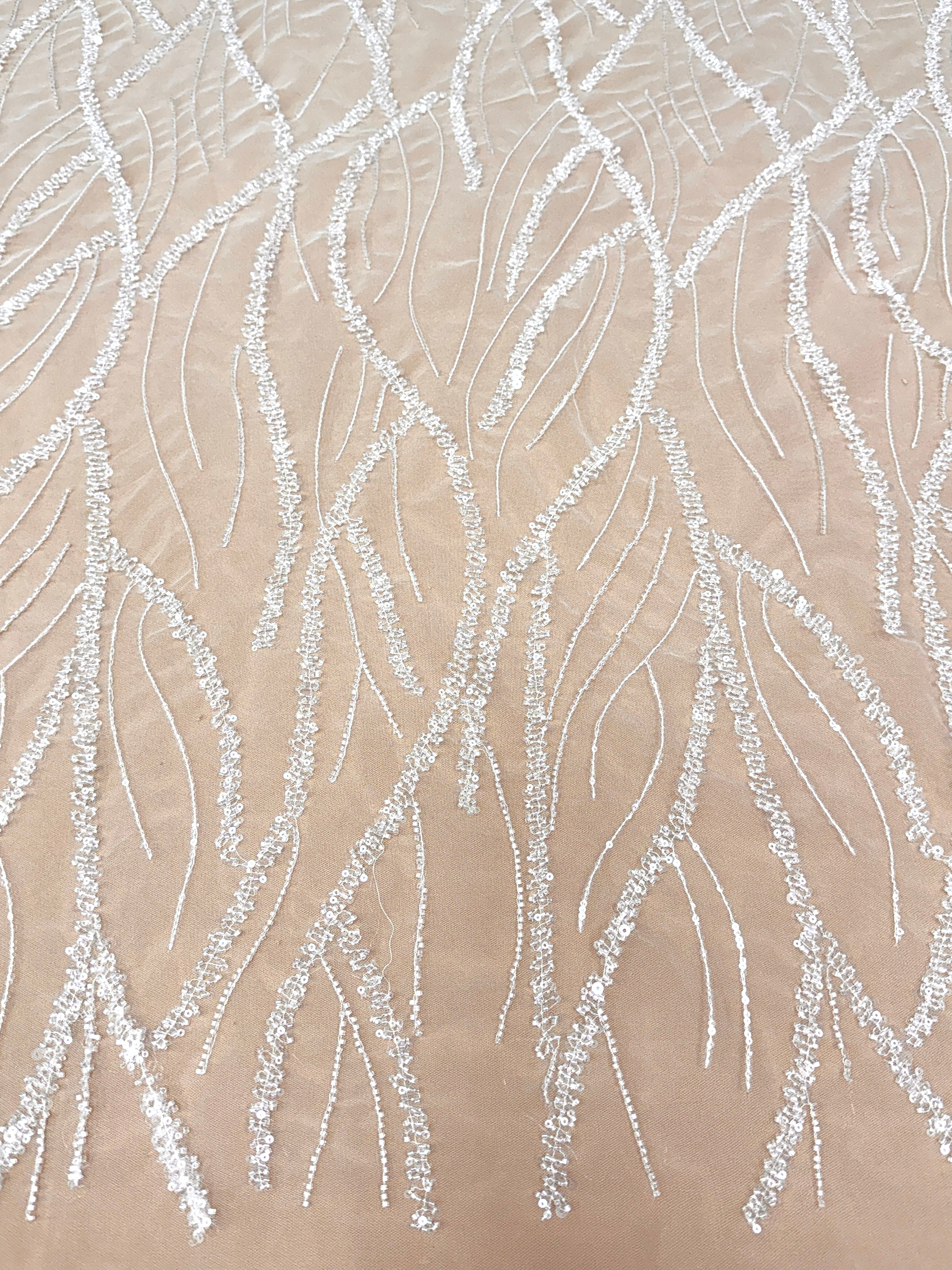 Couture Diamond Lace with Beads and Sequins