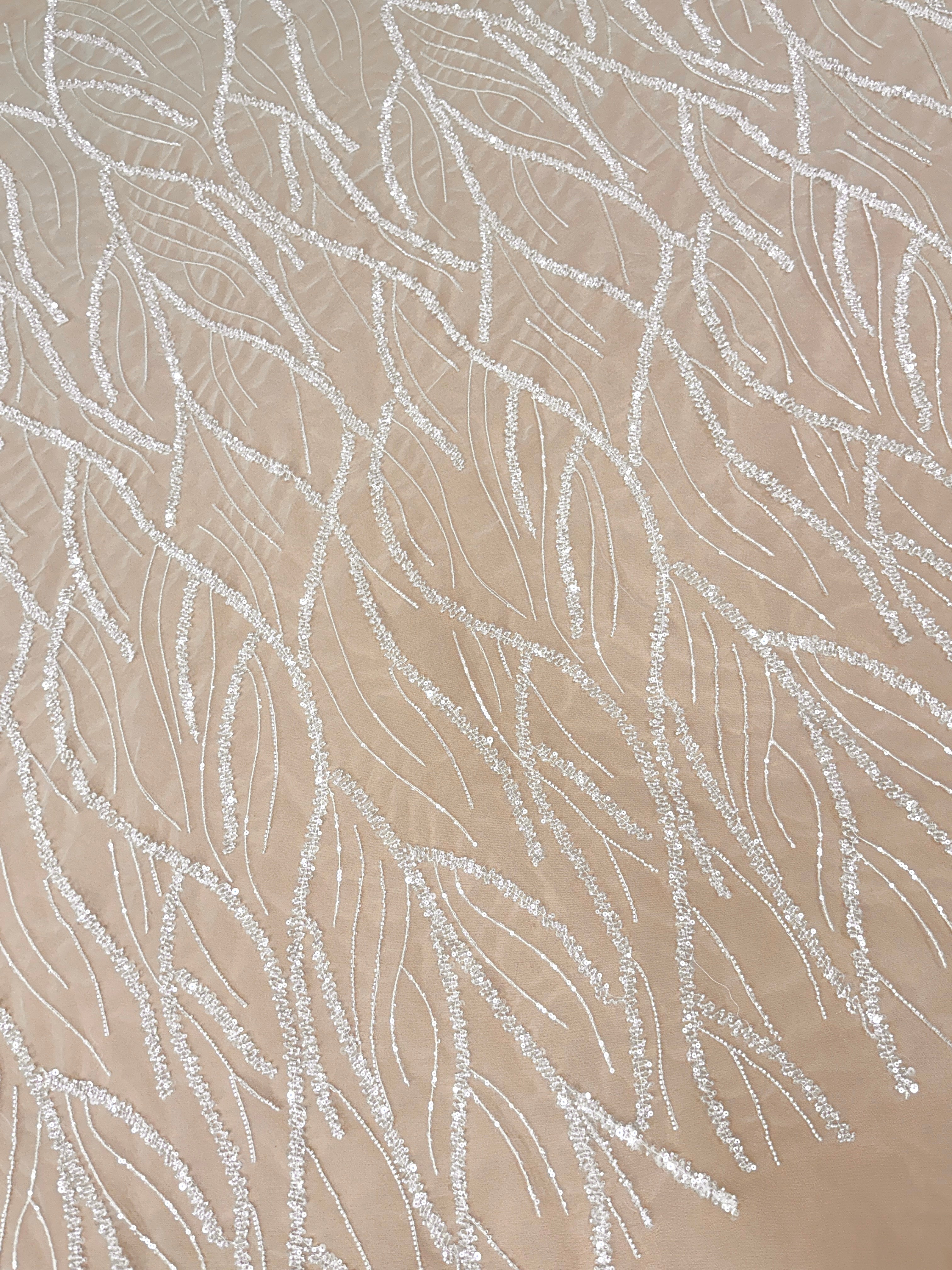 Couture Diamond Lace with Beads and Sequins