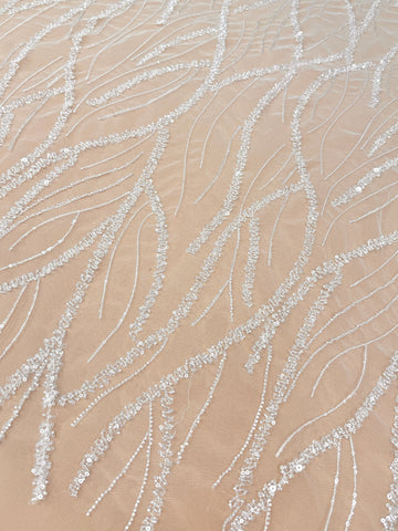 Couture Diamond Lace with Beads and Sequins