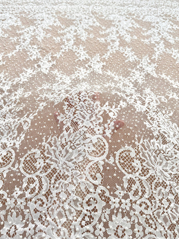 Ivory Chantilly Lace with Pearls, Beads and Sequins - 3 m Coupon