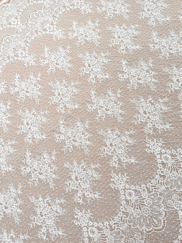 Ivory Chantilly Lace with Pearls, Beads and Sequins - 3 m Coupon