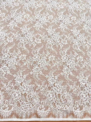 Ivory Chantilly Lace with Pearls, Beads and Sequins - 3 m Coupon