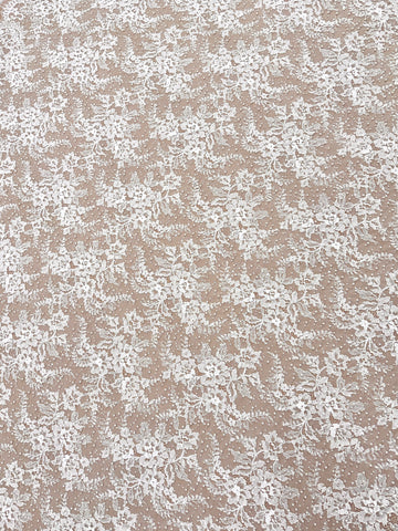 Ivory Chantilly Lace with Pearls, Beads and Sequins - 3 m Coupon